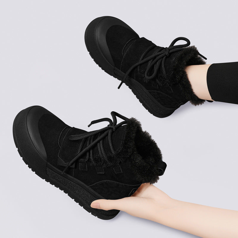 Damen Winterliche Sneaker Boots mit kuscheligem Innenfutter und rutschfester Sohle EB