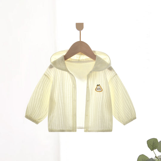 Unisex nan Kapuzenjacke für Kleinkinder mit UV-Schutz, Reißverschluss und elastischen Bündchen EB