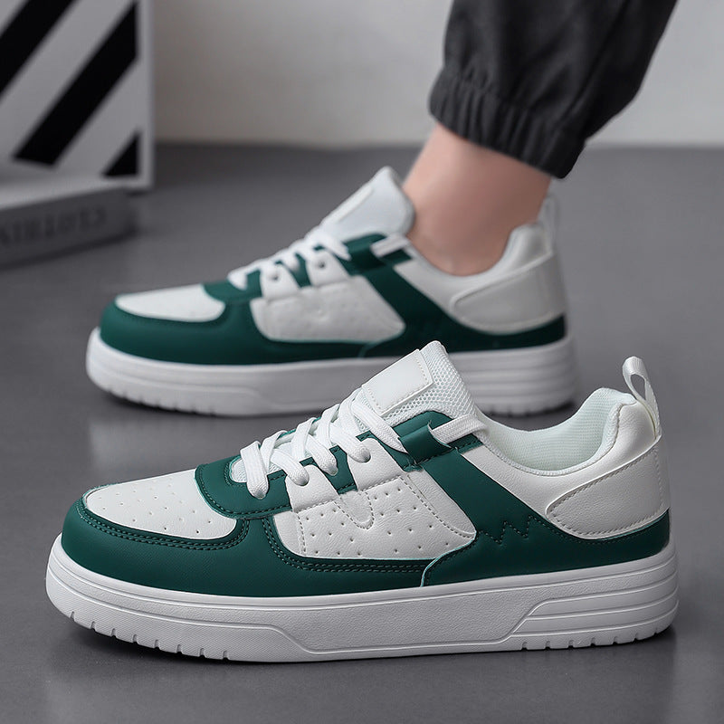 Unisex nan Plateausneaker aus Lederimitat mit atmungsaktivem Mesh-Zungenbereich und stoßdämpfender Profilsohle EB