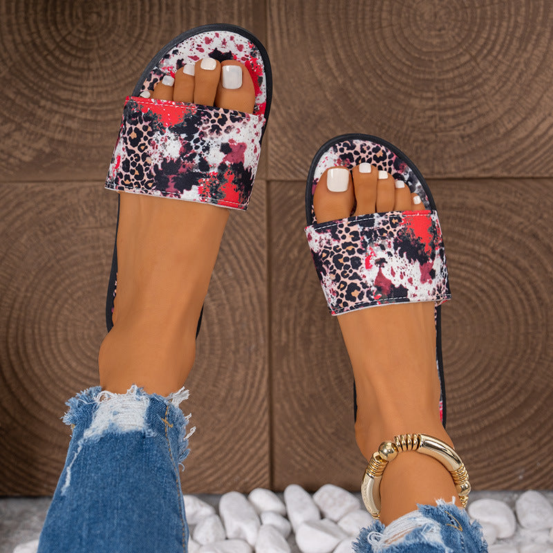 Damen Freizeitsandalen mit modischem Tiermuster EB