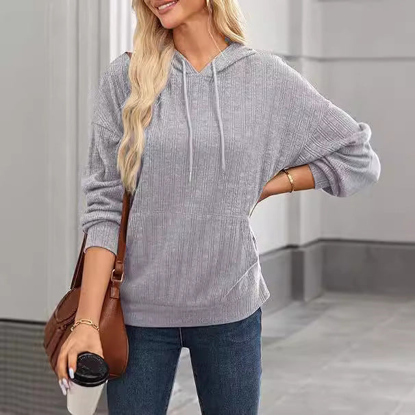 Damen Oversized Kapuzenpullover mit strukturiertem Design EB