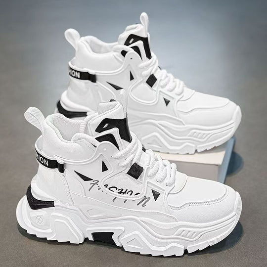 Damen Sportliche High-Top Sneakers mit modischer Zehenkappe und rutschfester Sohle EB