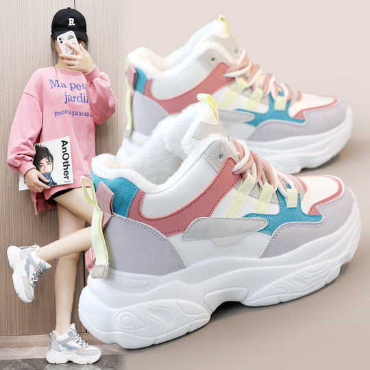 Damen Winter Sneakers mit kuscheligem Innenfutter und sportivem Design EB