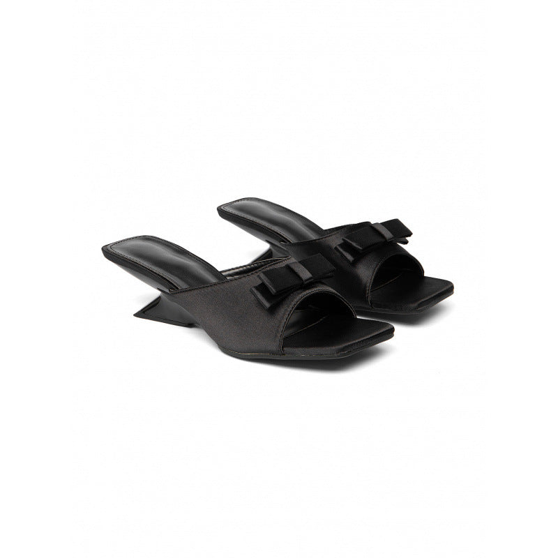 Damen elegante Slingback-Sandalen mit modischem Schleifendetail EB
