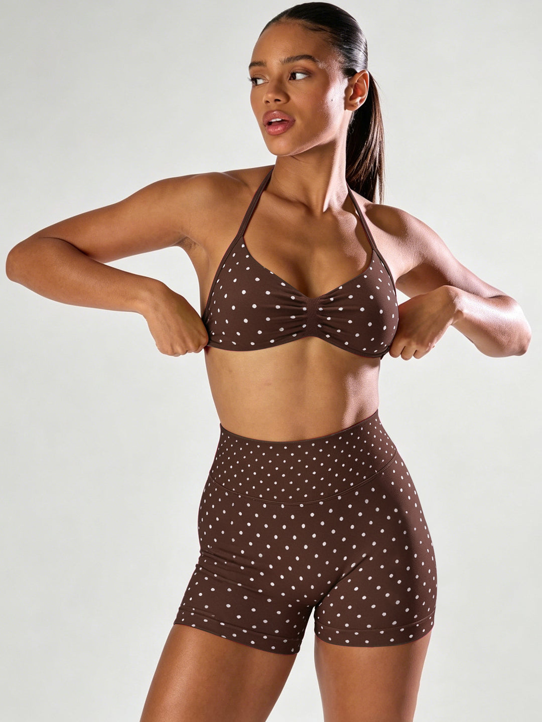Damen Sportliches Bikini-Set mit hochelastischem Material und verstellbaren Trägern EB