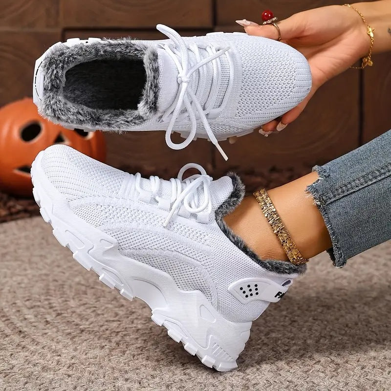 Damen Sportliche Sneaker mit kuscheligem Innenfutter EB