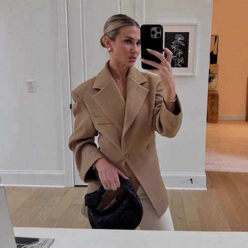 Damen Eleganter Zweireiher Blazer im modernen Schnitt EB