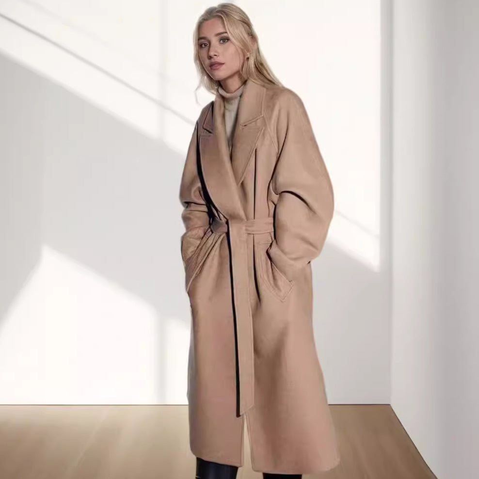 Damen eleganter Duster-Mantel mit geräumigen Taschen und modernem Schnitt EB