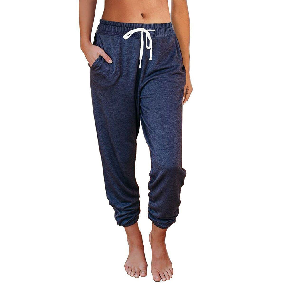 Damen bequeme Sweatpants mit Kordelzug und praktischen Taschen EB