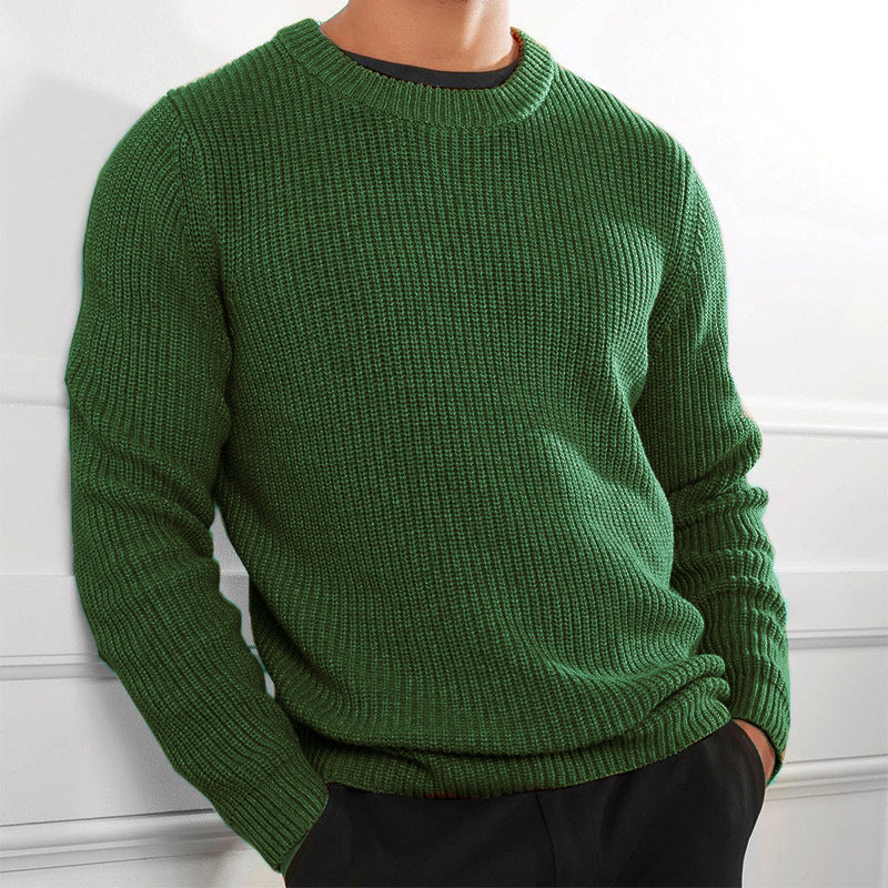 Herren Strickpullover mit strukturiertem Design und Rundhalsausschnitt EB