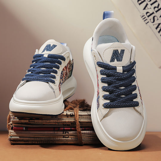 Damen Freizeit Sneaker mit modischer Textil-Oberfläche und bequemer Dämpfung EB