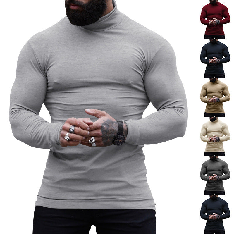 Herren Schmal geschnittenes Rollkragen-Feinstrickshirt mit Stretchkomfort EB