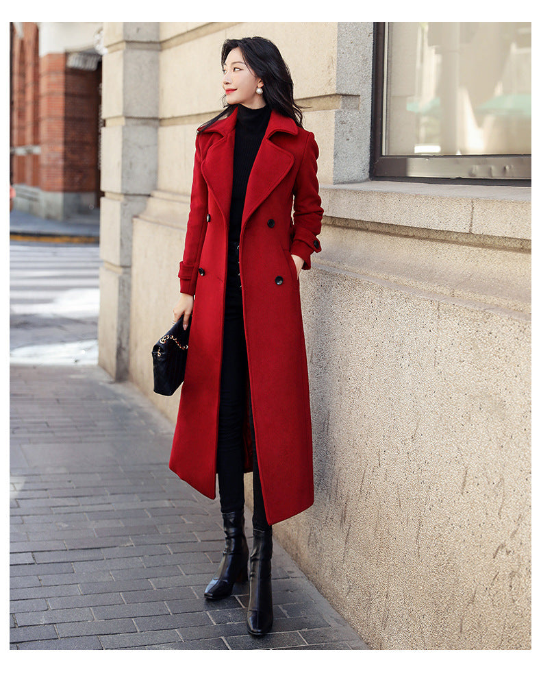 Damen eleganter Trenchcoat mit doppelter Knopfreihe und praktischem Schnitt EB