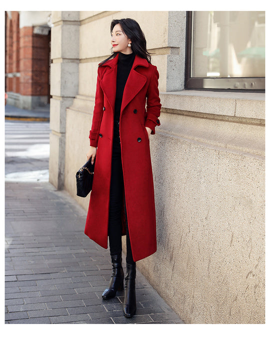 Damen eleganter Trenchcoat mit doppelter Knopfreihe und praktischem Schnitt EB