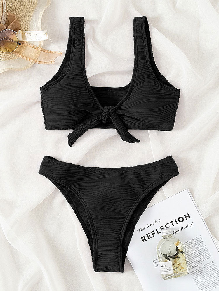 Damen Bikinislip mit modernem Rippendesign EB