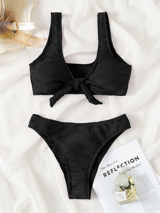 Damen Bikinislip mit modernem Rippendesign EB