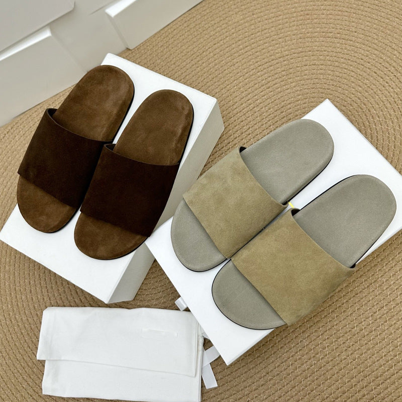 Damen Moderne Clogs mit weichem Leder-Obermaterial EB