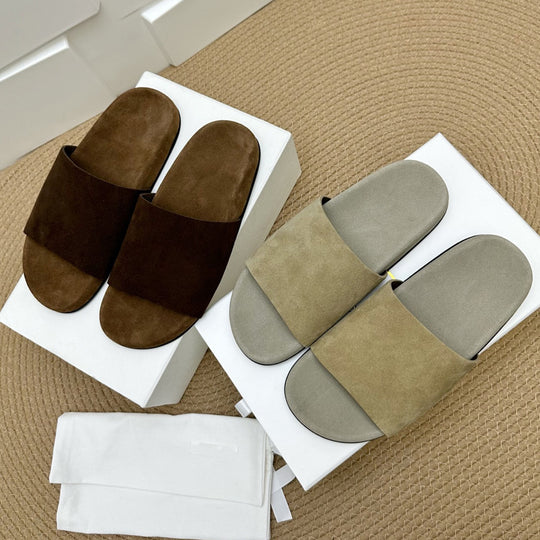 Damen Moderne Clogs mit weichem Leder-Obermaterial EB