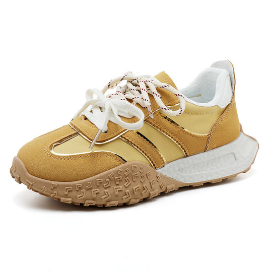 Damen Sportliche Luxus Sneakers mit atmungsaktiver Netzoberfläche und dämpfender Sohle EB