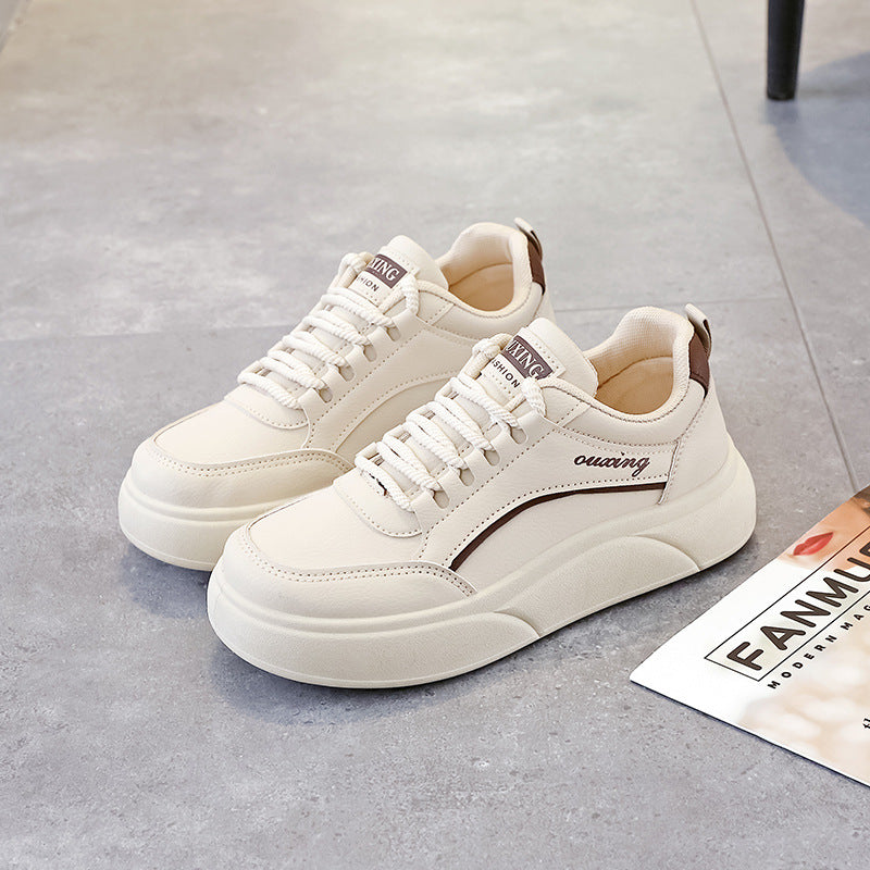 Damen modische Sneakers mit dicken Profilsohlen und atmungsaktivem Obermaterial EB