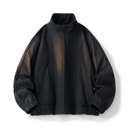 Damen hochschneiderte Übergangsjacke mit elastischem Bund und praktischen Taschen EB