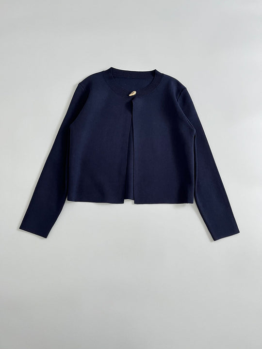 Damen elegante Strickjacke mit dekorativer Knopfdetails EB