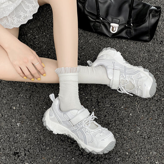 Damen Sportliche Wanderschuhe mit rutschfester Profilsohle und atmungsaktivem Obermaterial EB