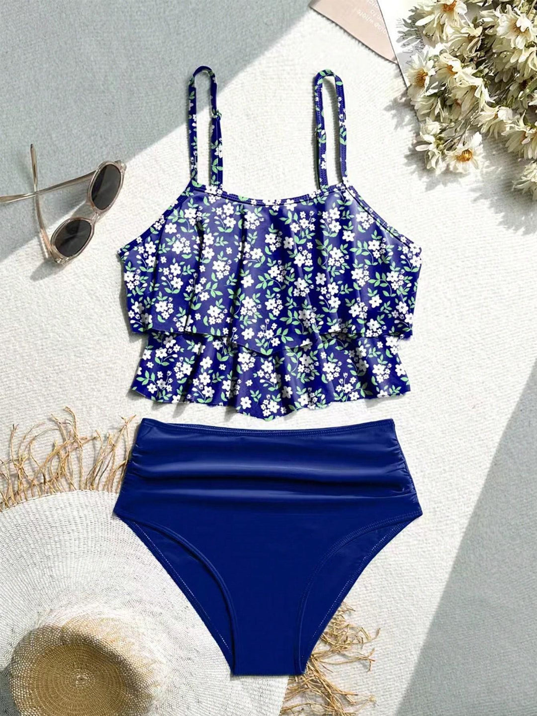Damen Bikini-Set mit voluminösem Rüschendesign EB