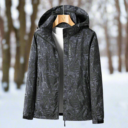 EB | Regenjacke - Leichtes Material - Kapuze & Reißverschluss - Verstellbare Bündchen