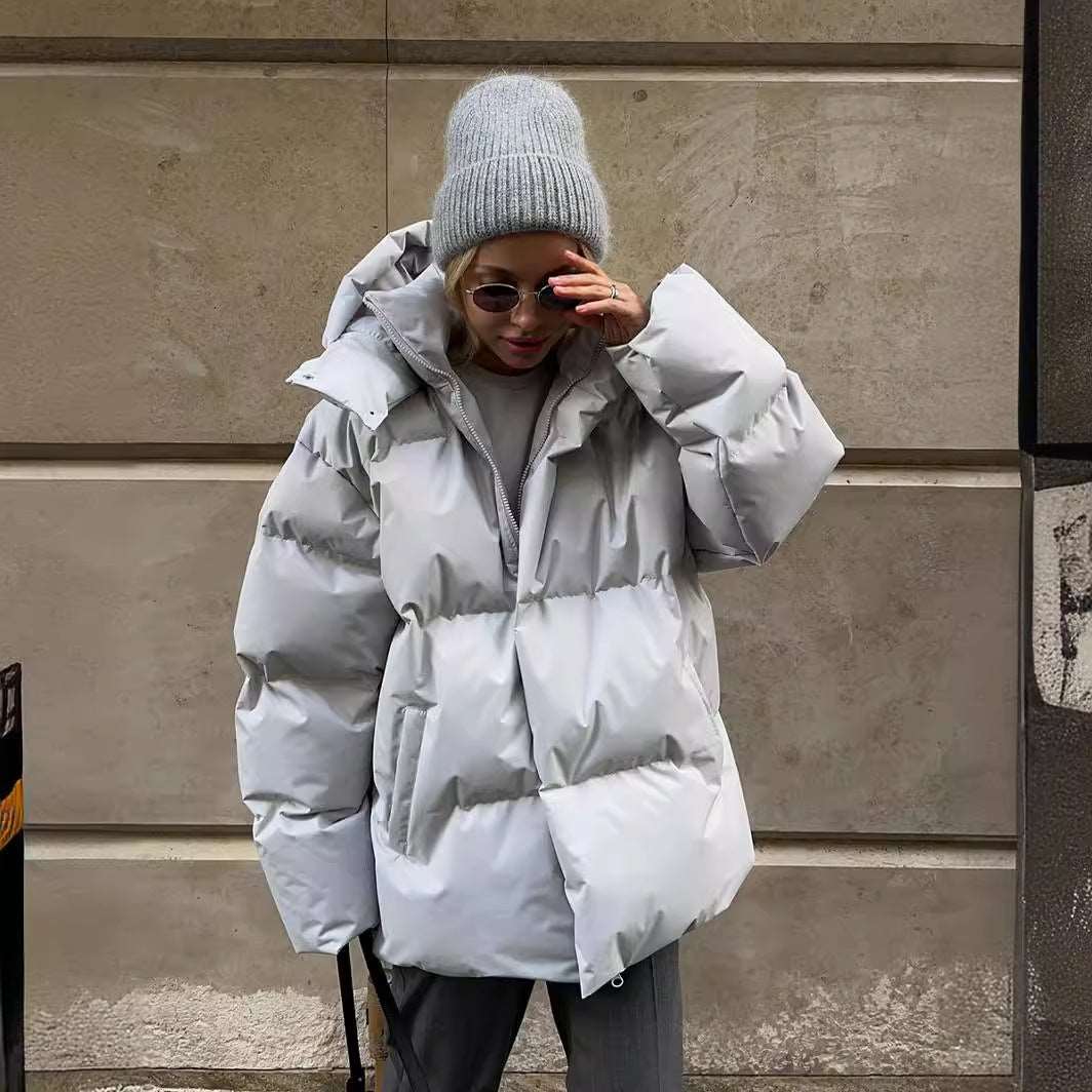 EB | Pufferjacke Braun Warme Winterjacke Angenehm