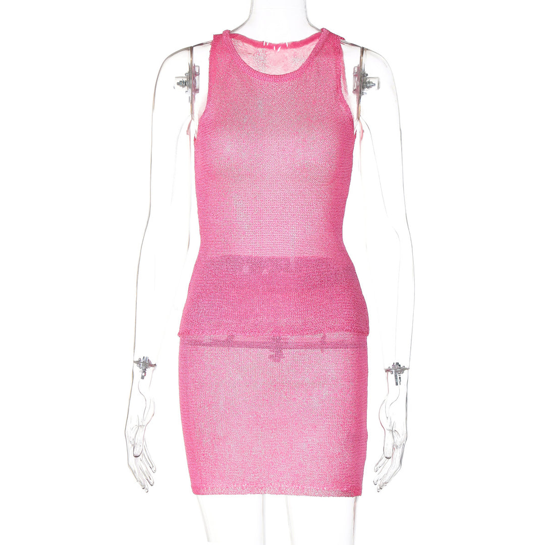 Damen Netzkleid mit figurbetonender Silhouette EB