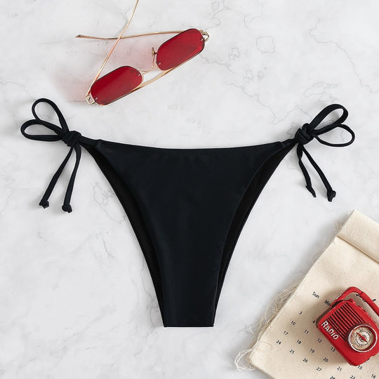 Damen Bikinislip mit verstellbaren Seitenbändern und hohem Beinausschnitt EB