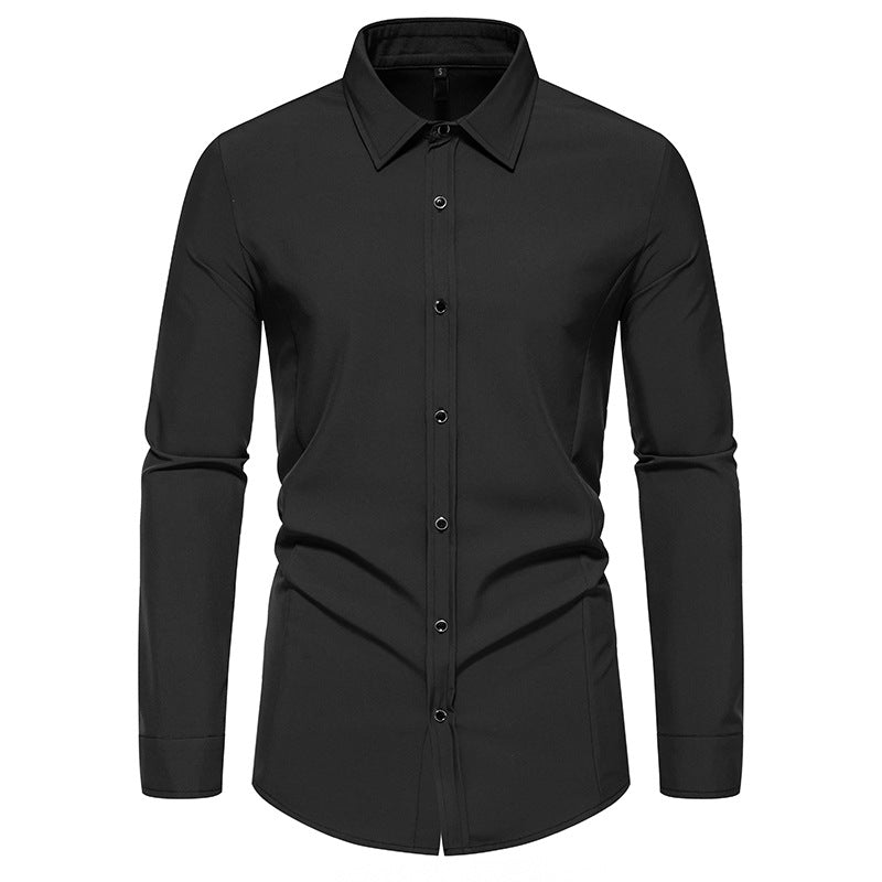 Herren modisches Langarmhemd mit elegantem Schnitt EB