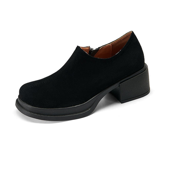 Damen elegante Slipper mit breitem Blockabsatz EB
