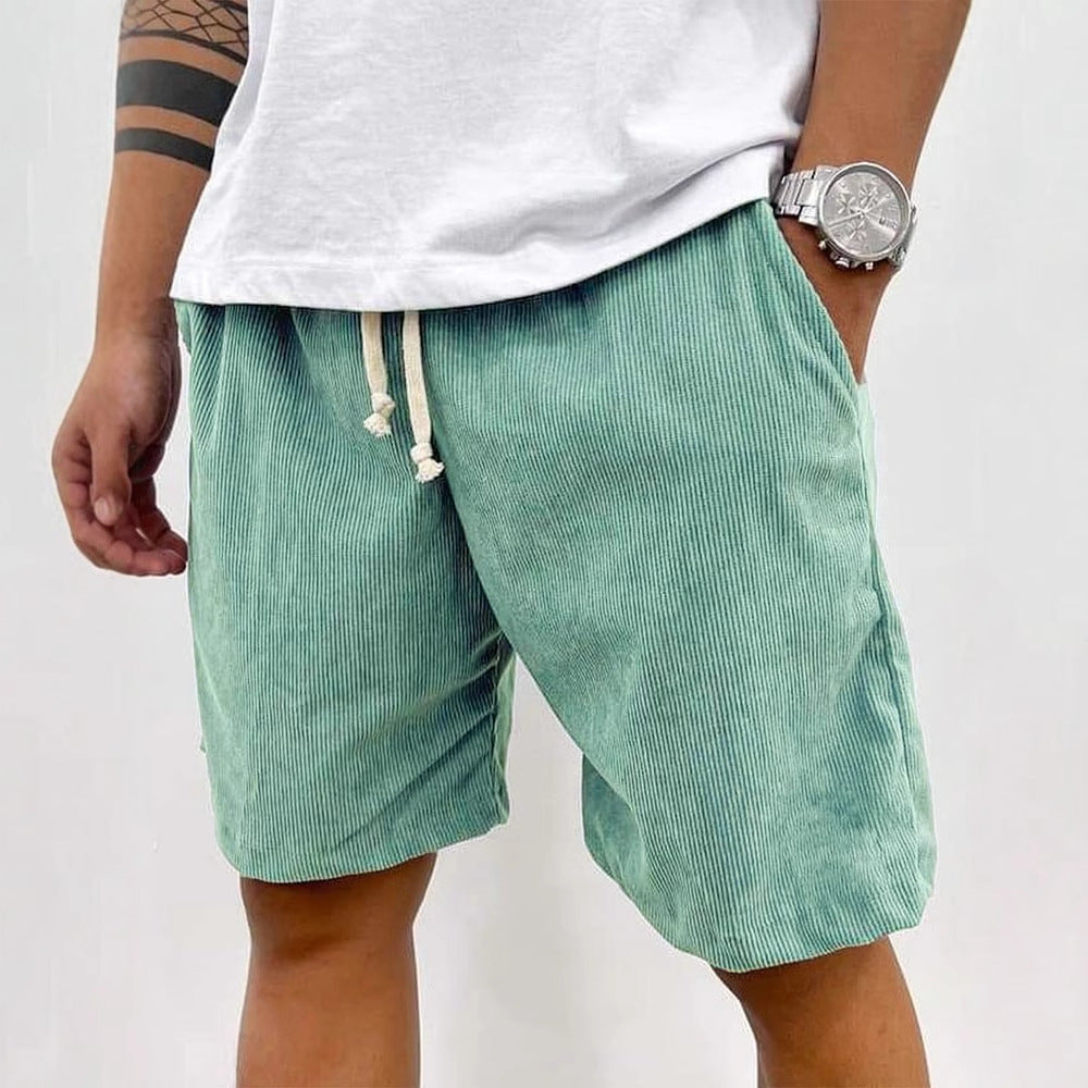 EB | Herren Casual Kordelzug Cord Shorts