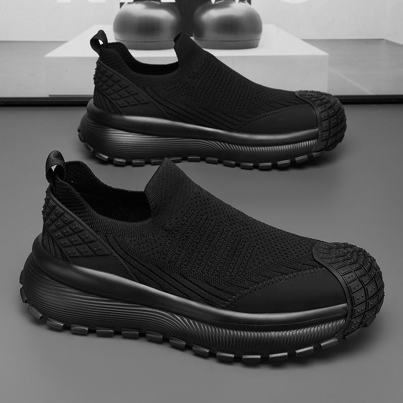 Damen Sportliche Slip-On Sneakers mit rutschfester Sohle und atmungsaktivem Obermaterial EB
