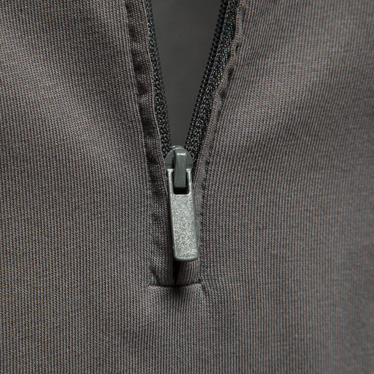 Herren Langärmliges Poloshirt mit modischem Reißverschluss und angenehmer Baumwollmischung EB