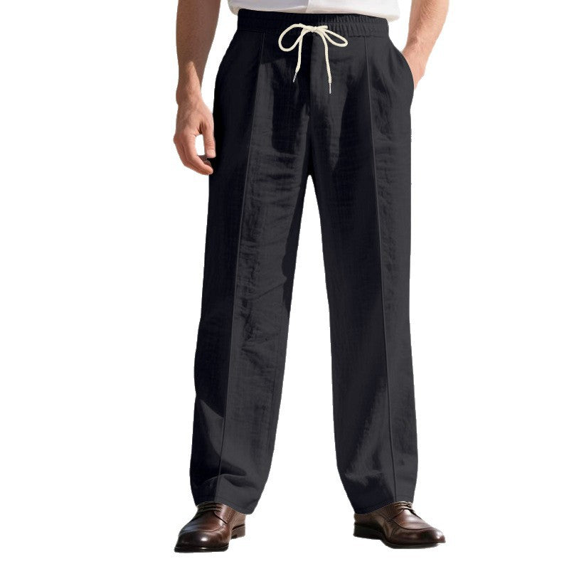 Herren elegante Reisehose mit verstellbarem Kordelzug und atmungsaktivem Stoff EB
