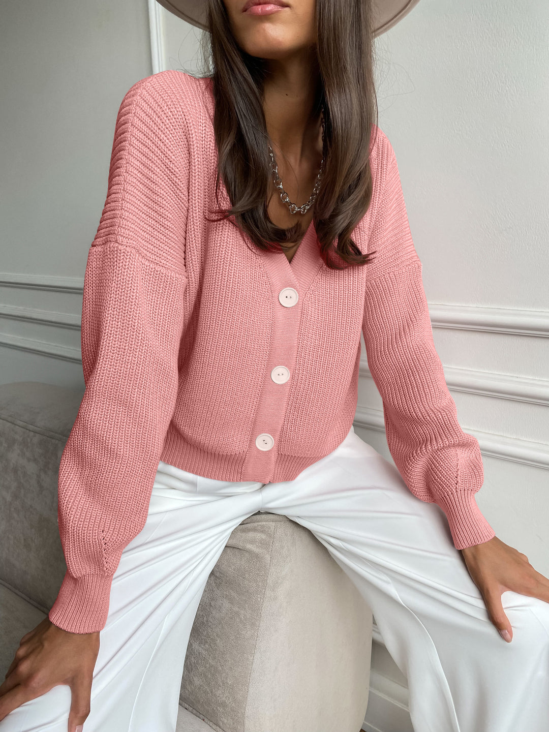 Damen lässiger Strickcardigan EB
