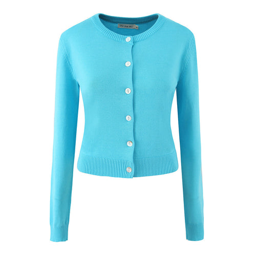 Damen Strickjacke mit eleganten Knöpfen und figurfreundlichem Schnitt EB