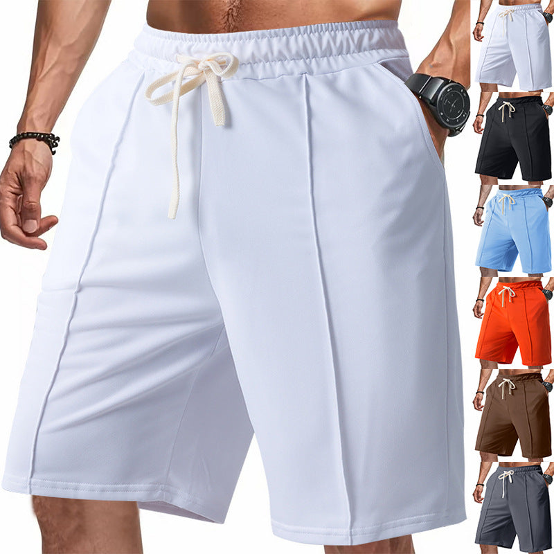 Herren nan knielange Relax-Bermuda mit flacher Bügelfalte, elastischem Tunnelzugbund und seitlichen Eingrifftaschen EB