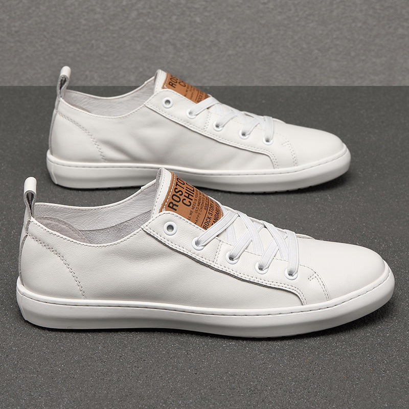 Damen elegante und bequeme Leder Sneakers mit atmungsaktivem Innenfutter EB