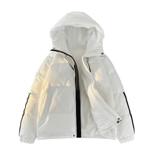 Damen urbane Pufferjacke mit Kapuze und elastischen Bündchen EB