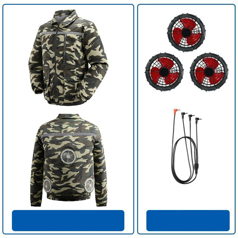 Herren nan belüftete Arbeitsjacke mit integrierten Lüftern, USB-Stromanschluss und reflektierenden Einsätzen EB