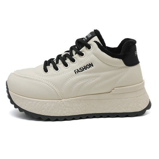 Damen Komfortable Plateau-Sneaker mit warmem Innenfutter EB