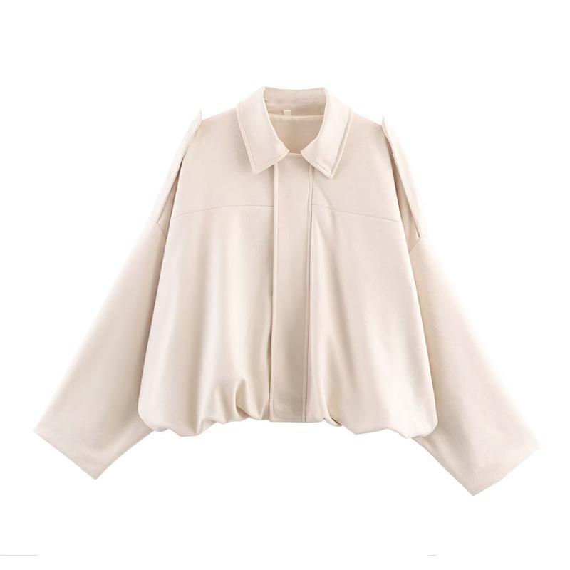 Damen Freizeitjacke im modischen Oversized-Design mit praktischen Taschen EB