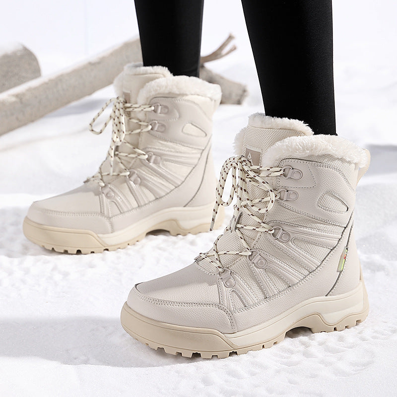Damen Isolierte Winterstiefel mit rutschfester Sohle und wärmendem Futter EB