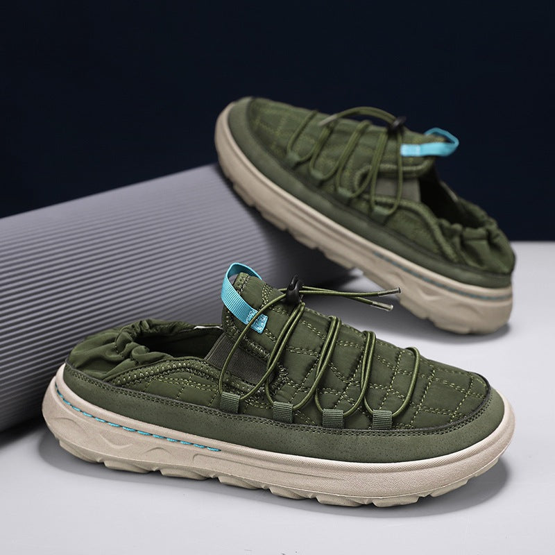 Damen Multifunktionale Slip-On Sneakers mit elastischem Schnürsystem und gepolstertem Fußbett EB