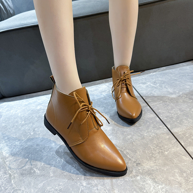 Damen elegante Stiefeletten mit spitzem Zehenbereich und hochwertigem EB