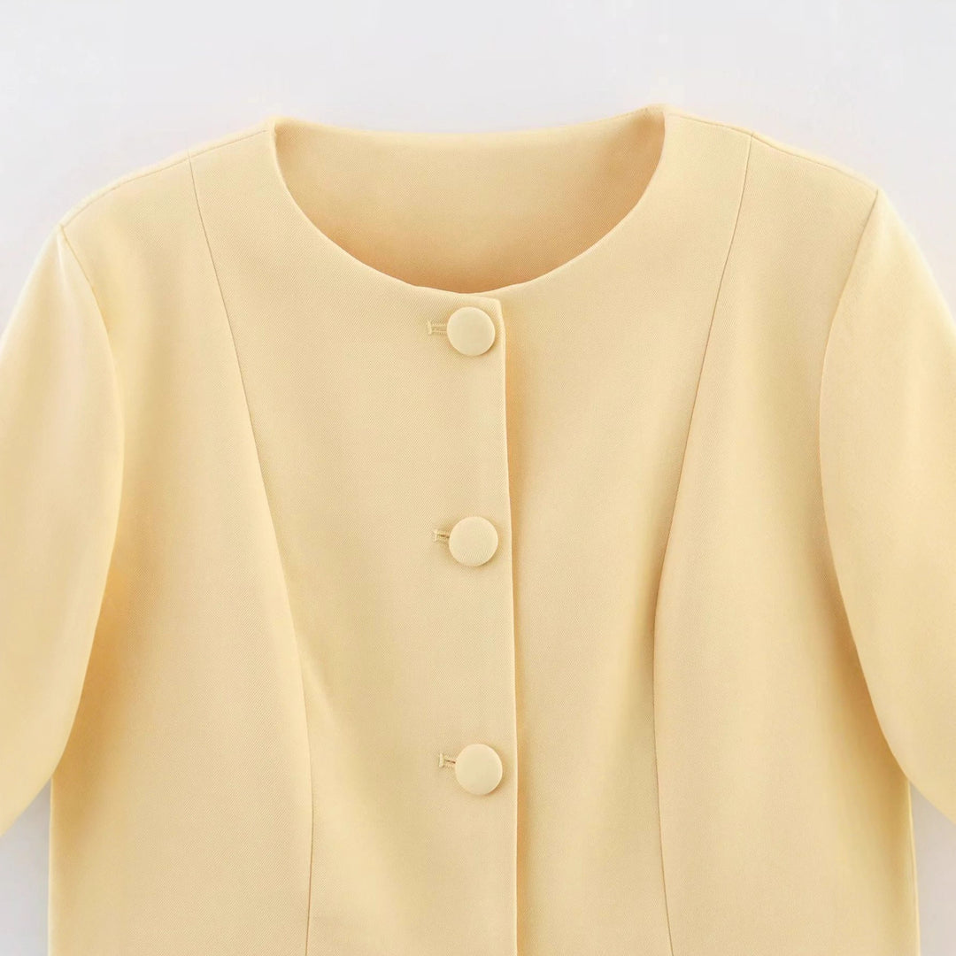 Damen modische Kurzjacke mit strukturiertem Design EB